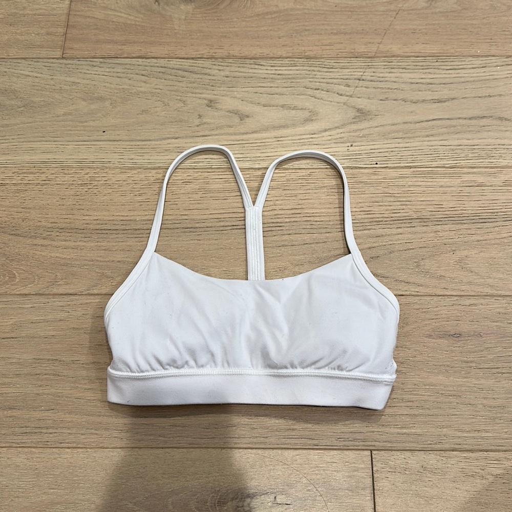 lululemon white flow-y sports bra